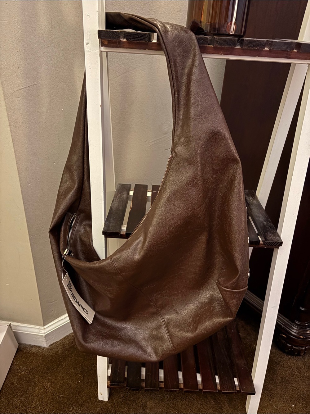 No Boundaries Brown Hobo Shoulder Bag